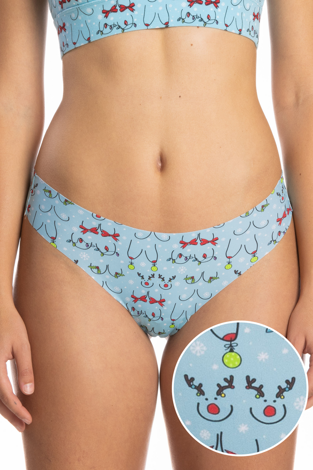 The Mistletots | Christmas Bust Seamless Thong - Shinesty