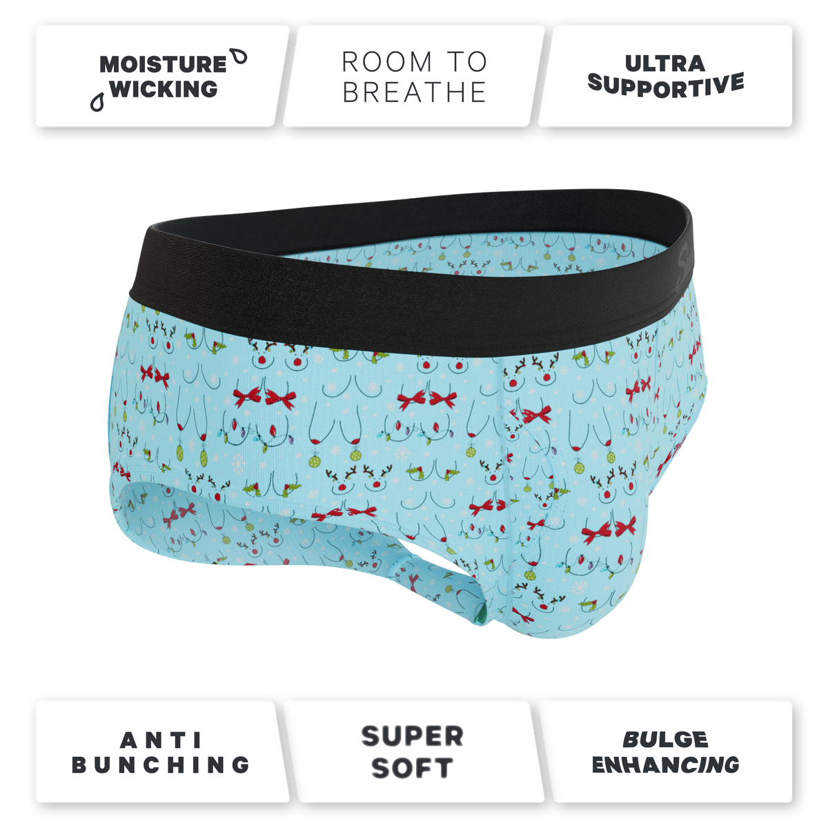 The Mistletits | Christmas Bust Ball Hammock® Pouch Underwear Briefs