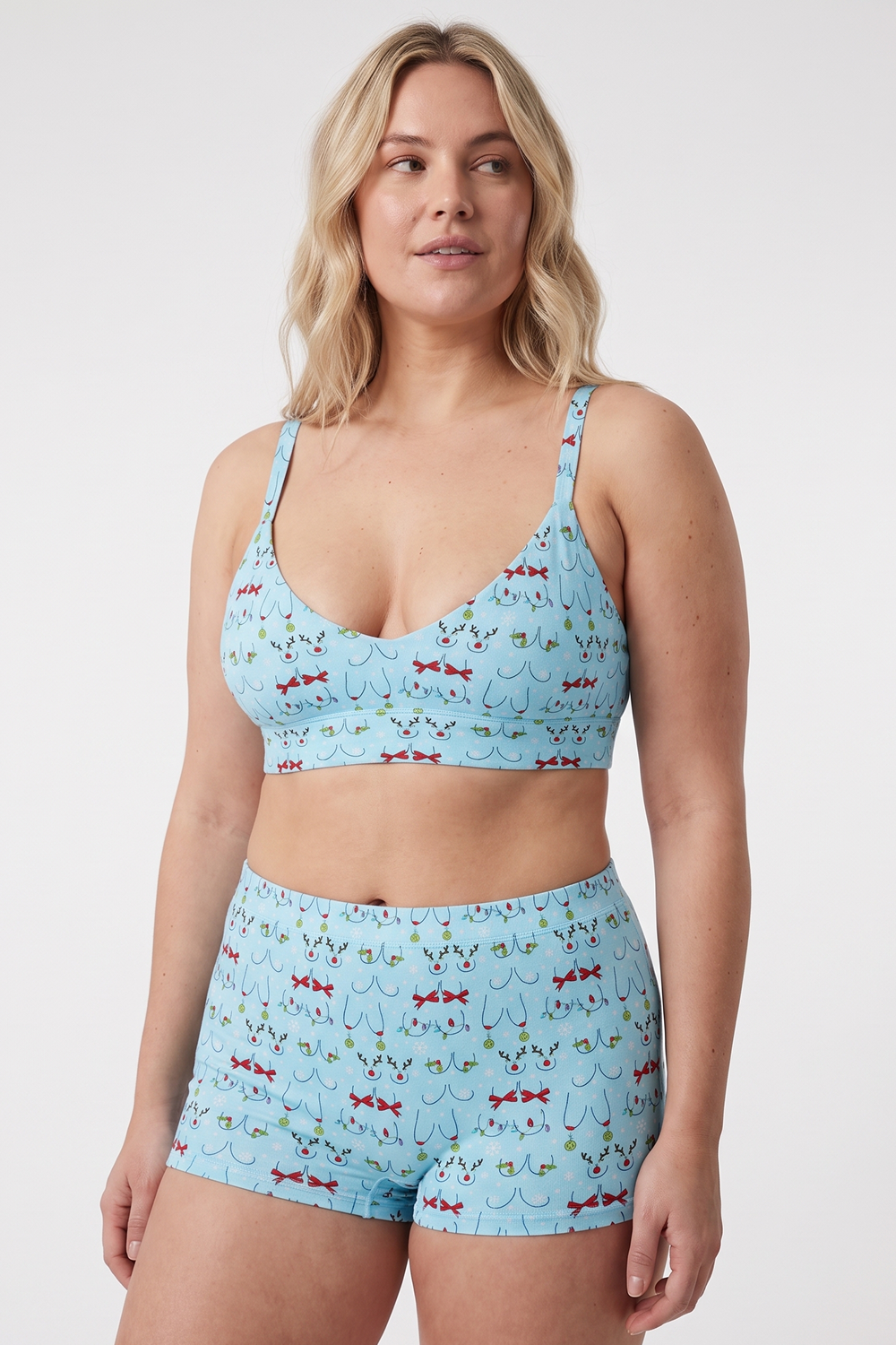The Mistletots | Christmas Bust Boob Hammock™ Plunge Bralette - Shinesty