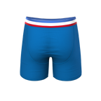 The Morning Glory | Blue with USA Waistband Ball Hammock® Pouch Underwear - Shinesty