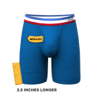 The Morning Glory | Blue with USA Waistband Ball Hammock® Boxer - Long Leg - Shinesty
