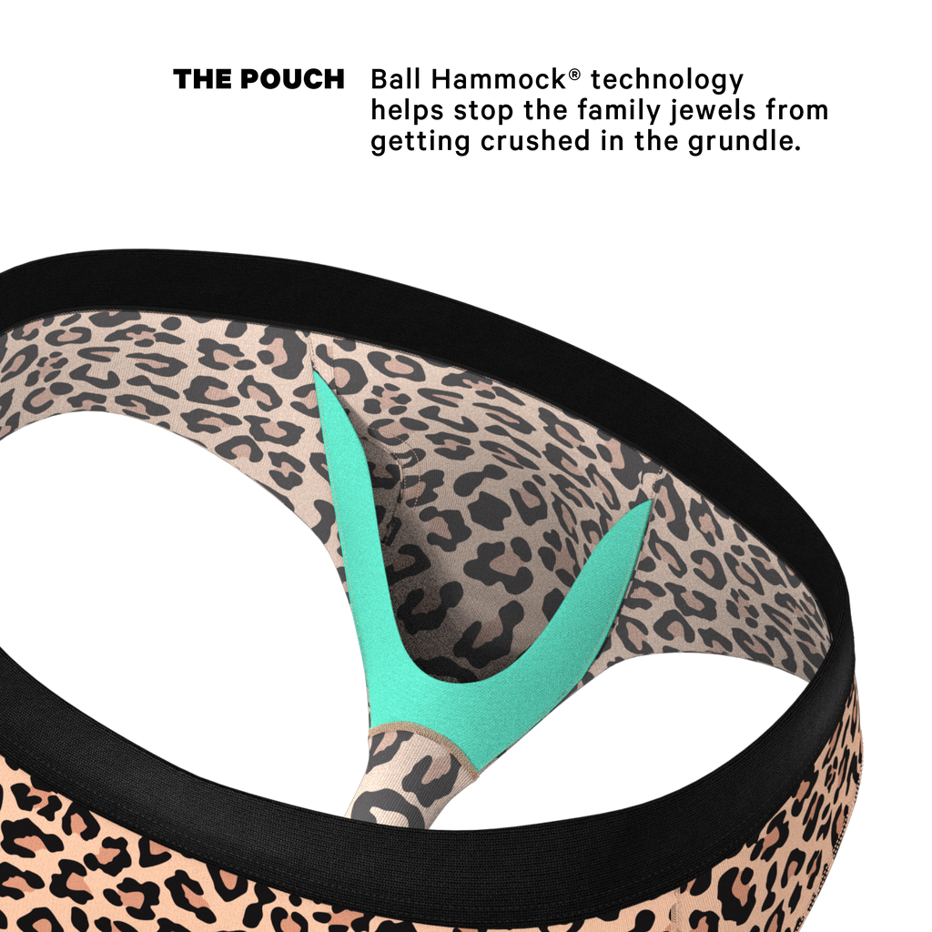 The Most Def | Leopard Print Ball Hammock® Pouch Underwear Briefs - Shinesty