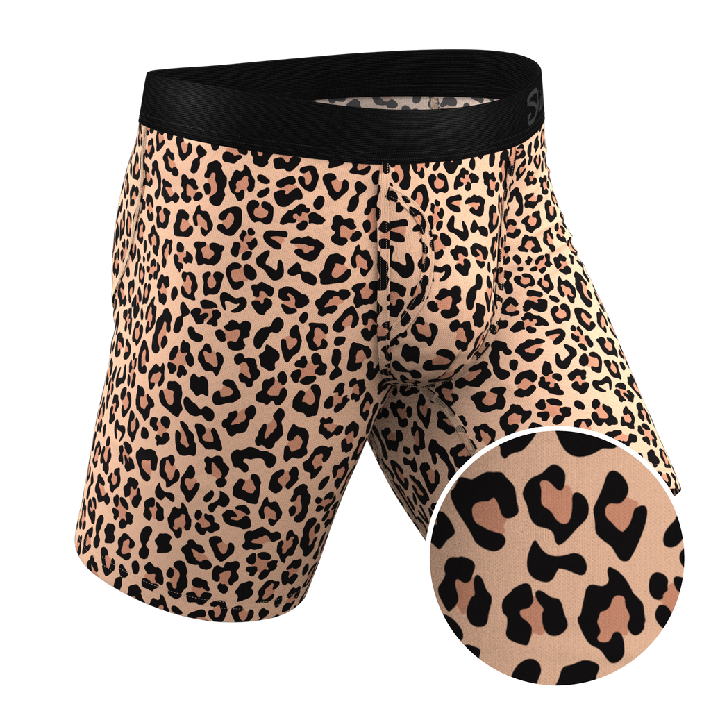 The Most Def | Leopard Print Ball Hammock® Boxer - Long Leg - Shinesty