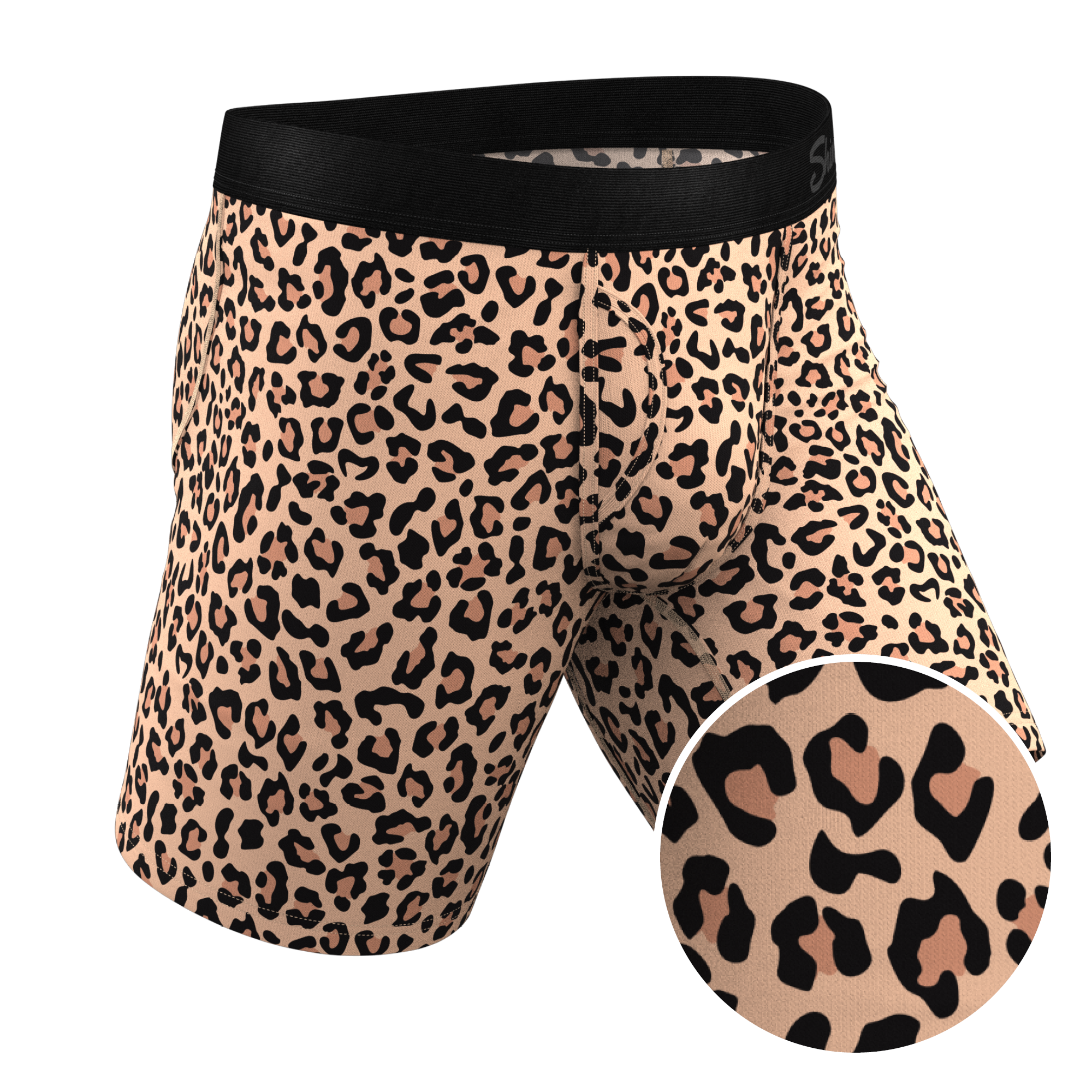 The Most Def | Leopard Print Ball Hammock® Boxer - Long Leg - Shinesty