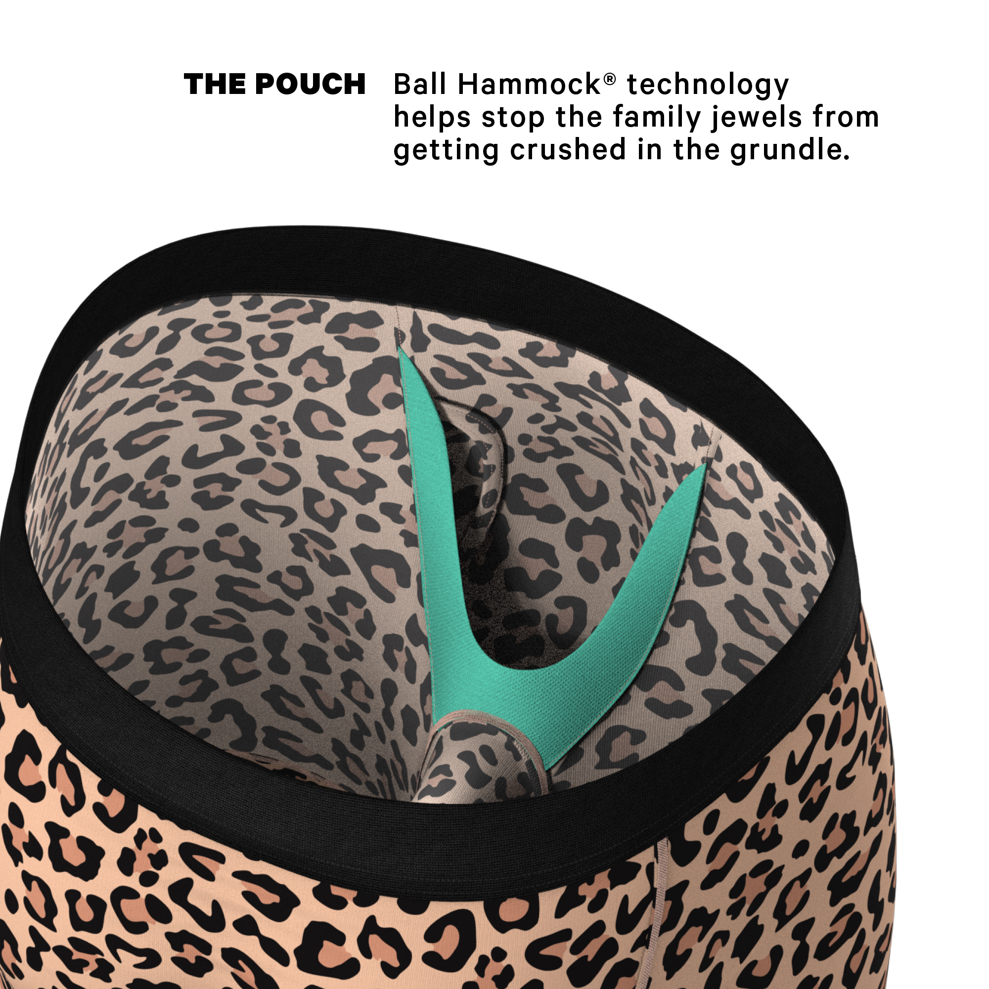 The Most Def | Leopard Print Ball Hammock® Boxer - Long Leg - Shinesty