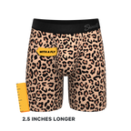The Most Def | Leopard Print Ball Hammock® Boxer - Long Leg - Shinesty
