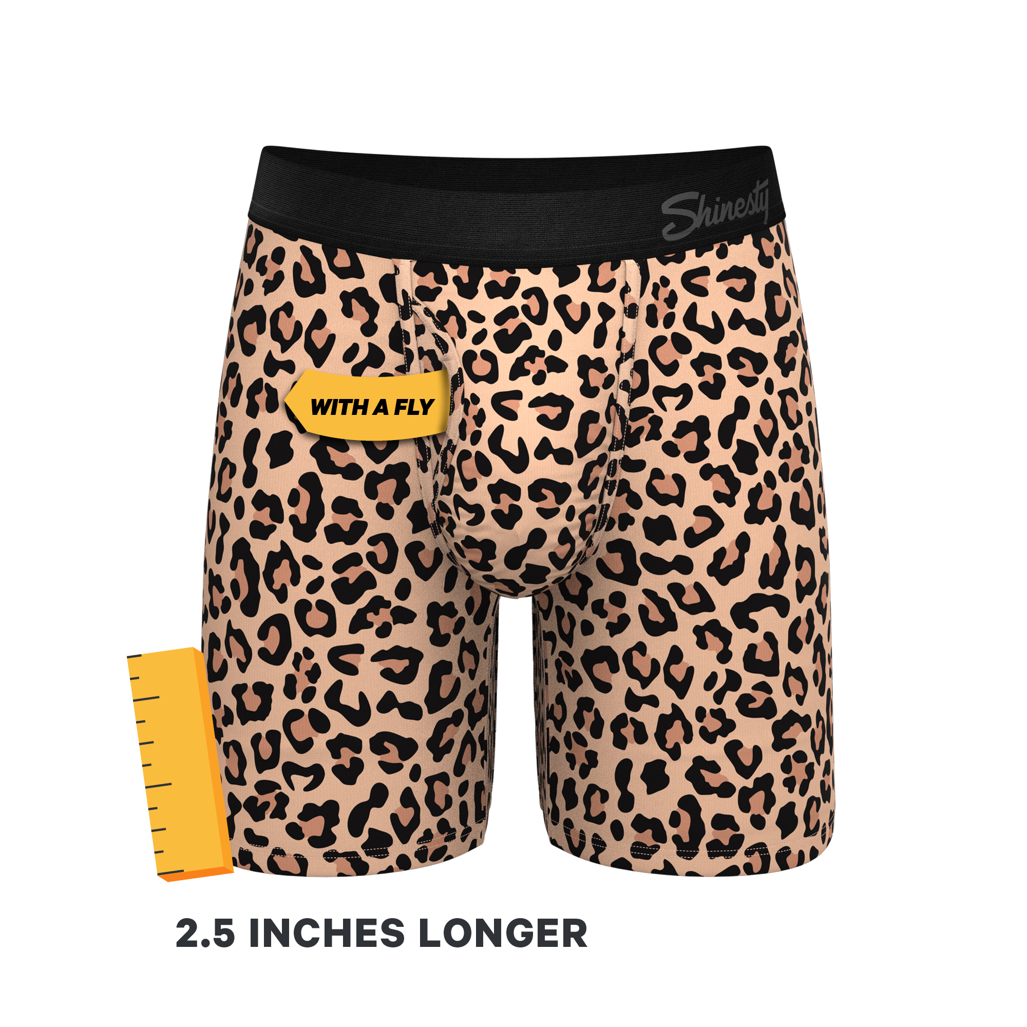 The Most Def | Leopard Print Ball Hammock® Boxer - Long Leg - Shinesty