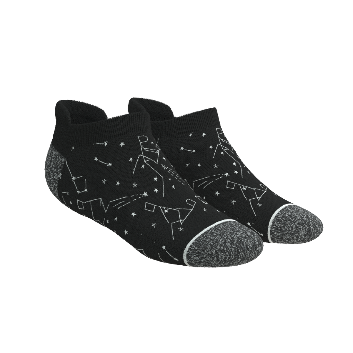 The Mostly Black | Heel Hammock™ Ankle Socks 3 Pack - Shinesty
