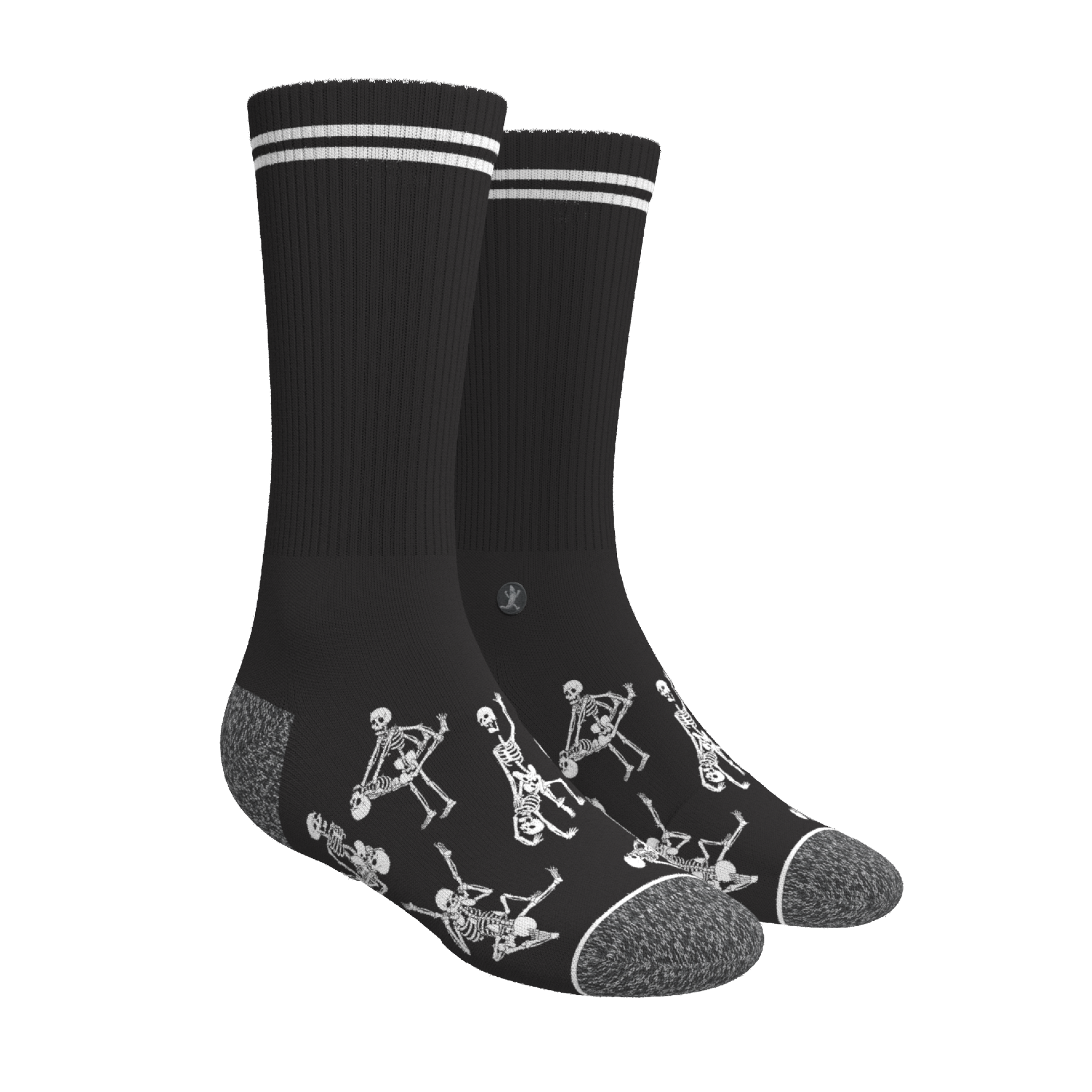 The Mostly Black | Heel Hammock™ Crew Socks 3 Pack - Shinesty