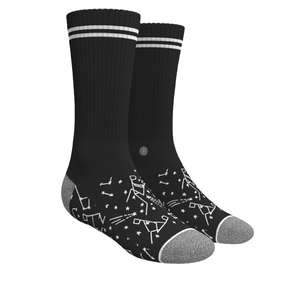 The Mostly Black | Heel Hammock™ Crew Socks 3 Pack - Shinesty