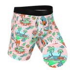 The Motel Hotel | Palm Springs Tropical Ball Hammock® Boxer - Long Leg - Shinesty