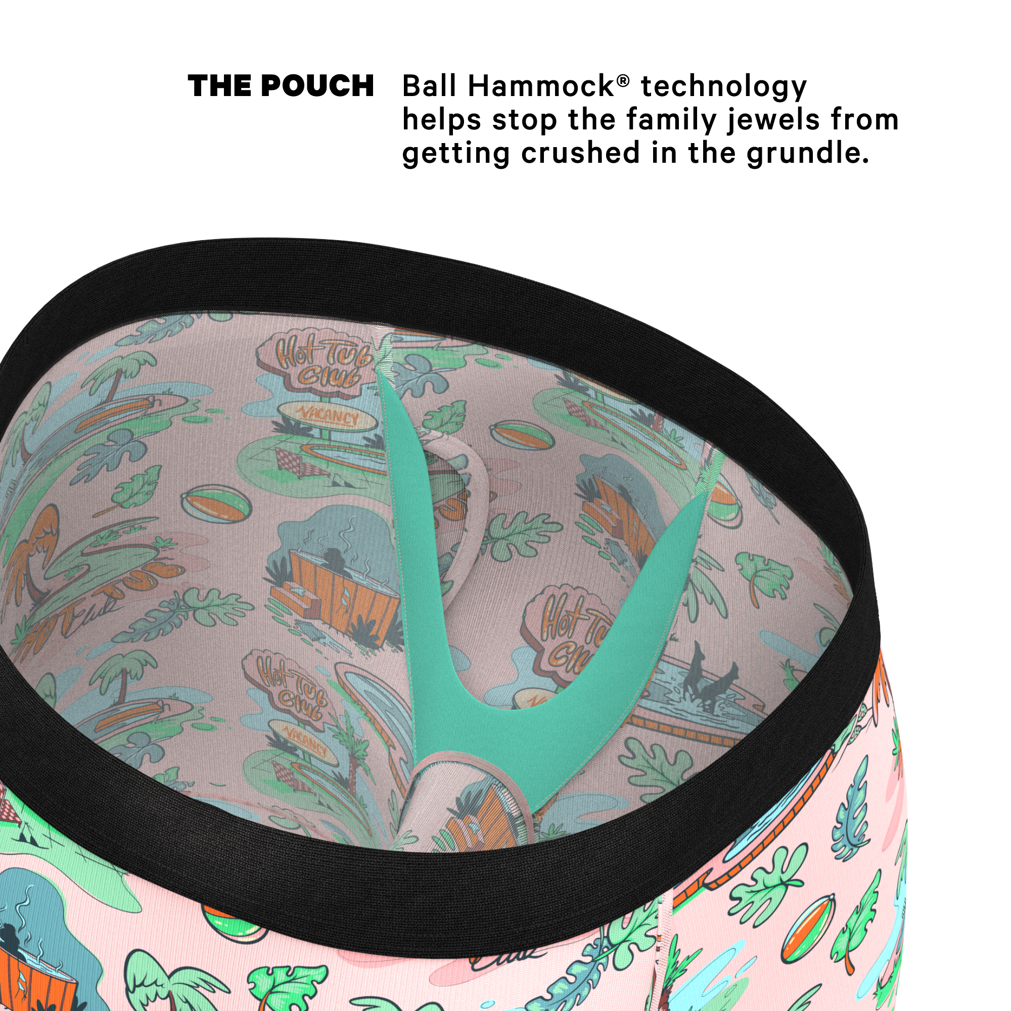 The Motel Hotel | Palm Springs Tropical Ball Hammock® Boxer - Long Leg - Shinesty