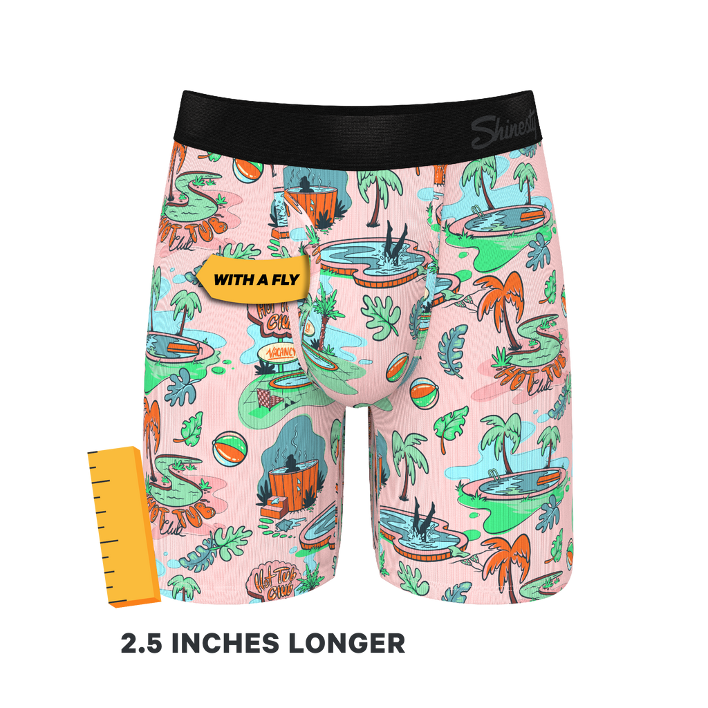 The Motel Hotel | Palm Springs Tropical Ball Hammock® Boxer - Long Leg - Shinesty