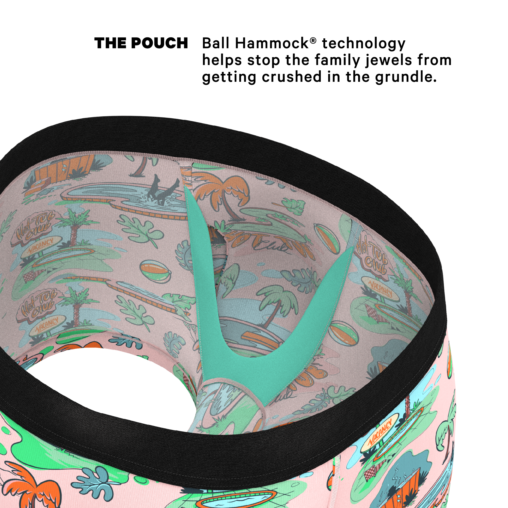 The Motel Hotel | Palm Springs Tropical Ball Hammock® Pouch Trunks Underwear - Shinesty