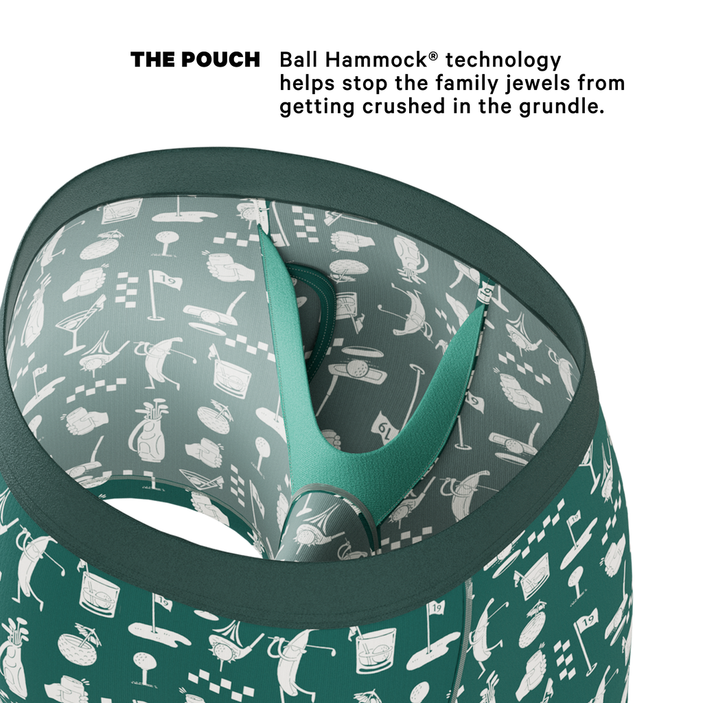 The Mulligan | Green Golf Ball Hammock® Pouch Underwear With Fly - Shinesty