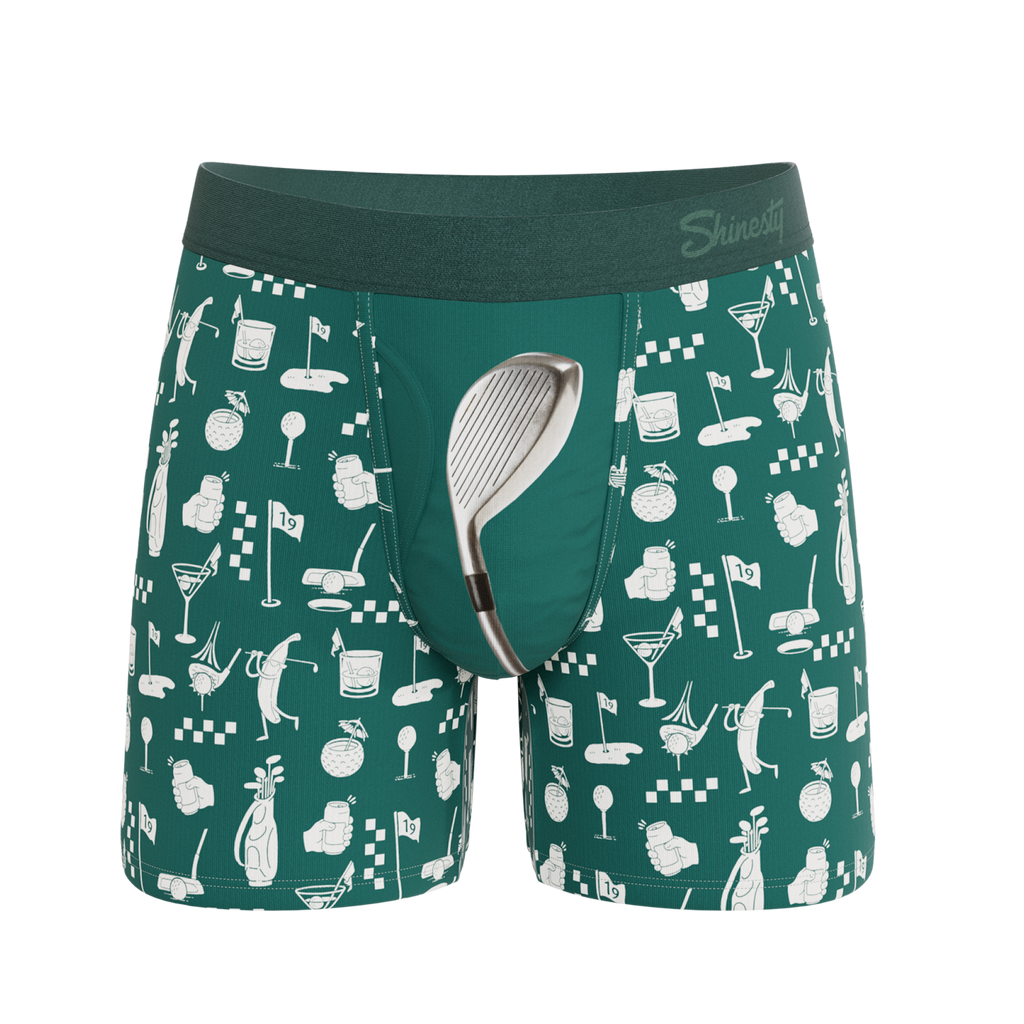The Mulligan | Green Golf Ball Hammock® Pouch Underwear With Fly - Shinesty