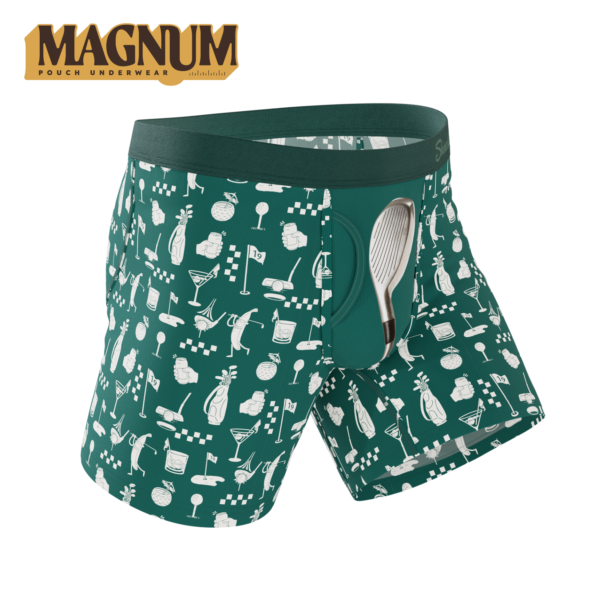 The Mulligan | Green Golf Ball Hammock® Magnum Big Pouch Underwear - Shinesty