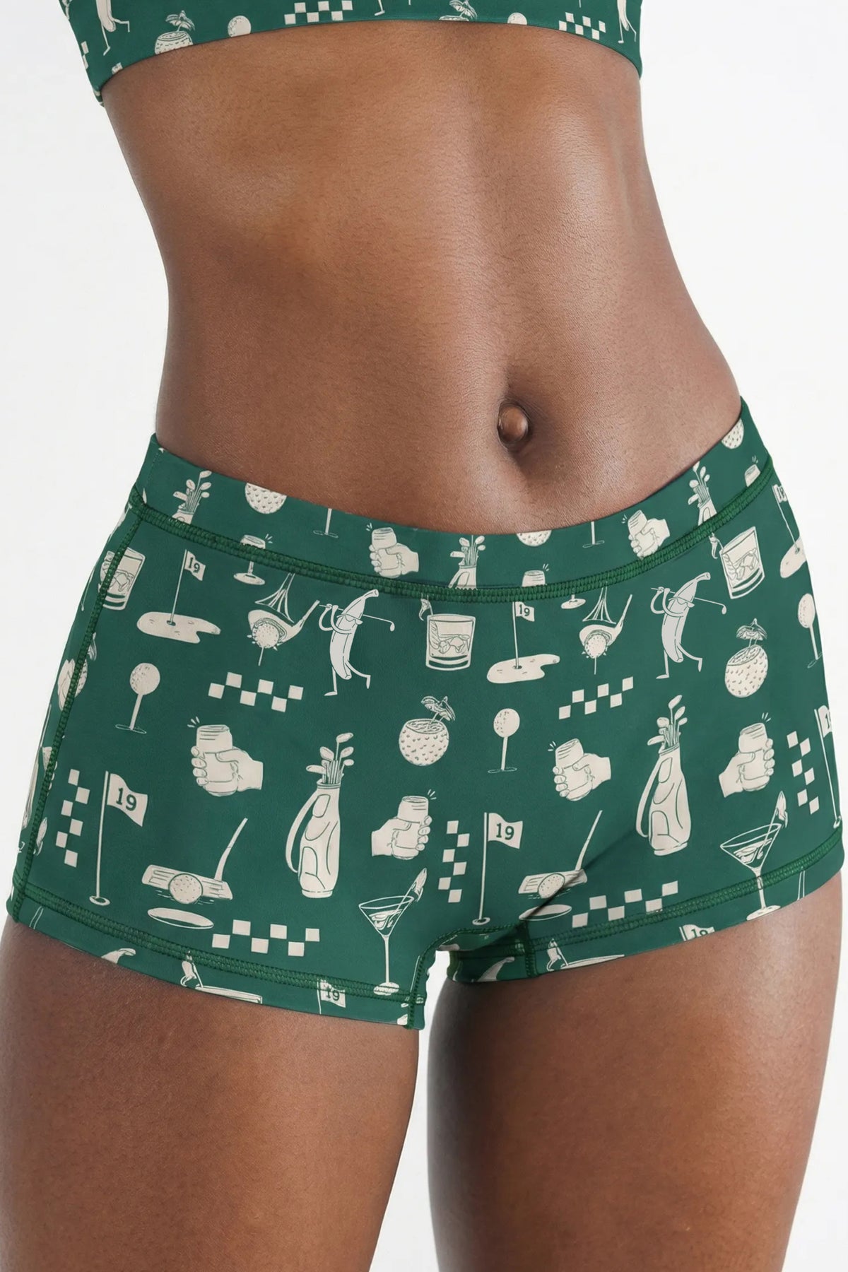 The Mulligan | Green Golf Modal Boyshort Underwear - Shinesty