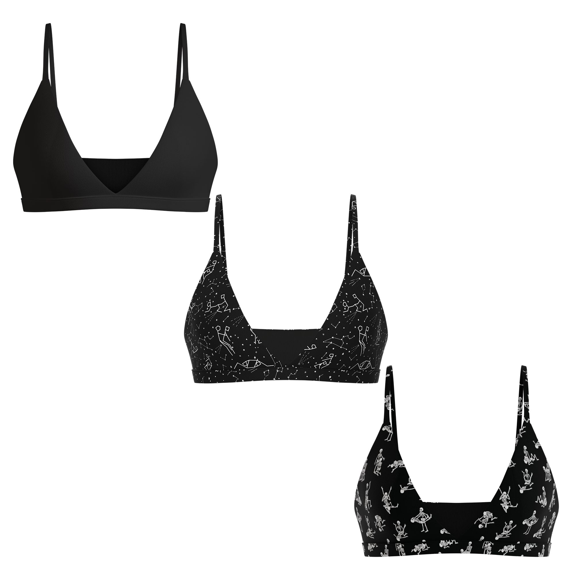 The Must-Haves | Boob Hammock™ Triangle Bralette 3 Pack - Shinesty