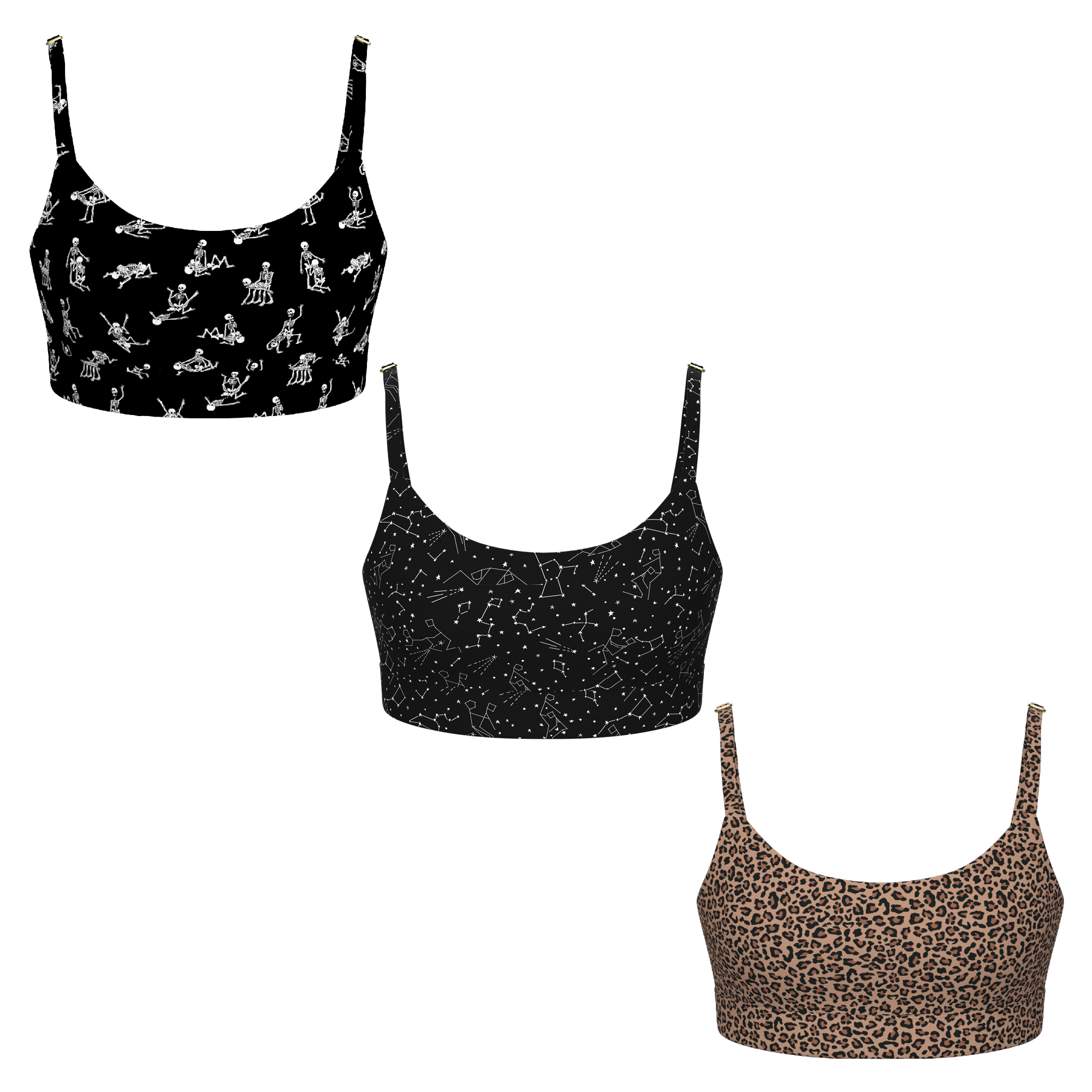 The Naughty Bests | Boob Hammock™ Scoop Bralette 3 Pack - Shinesty