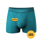 The Nerves of Teal | Teal Heather Ball Hammock® Pouch Trunks Underwear - Shinesty