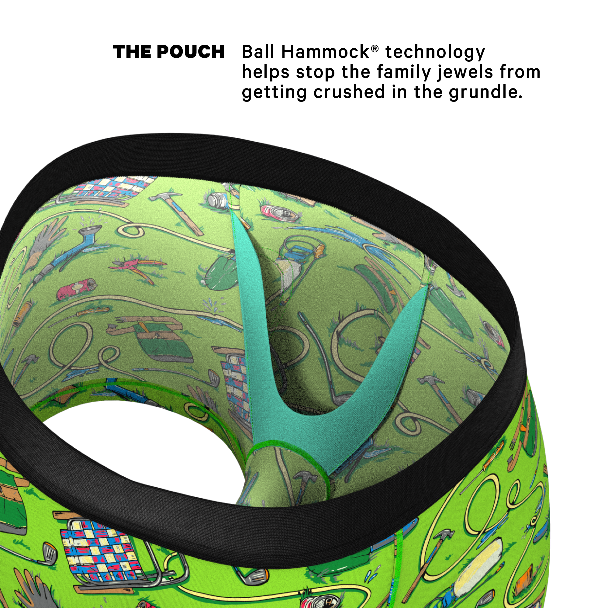 The Nice Piece Of Grass | Gardening Hose Ball Hammock® Pouch Trunks Underwear - Shinesty