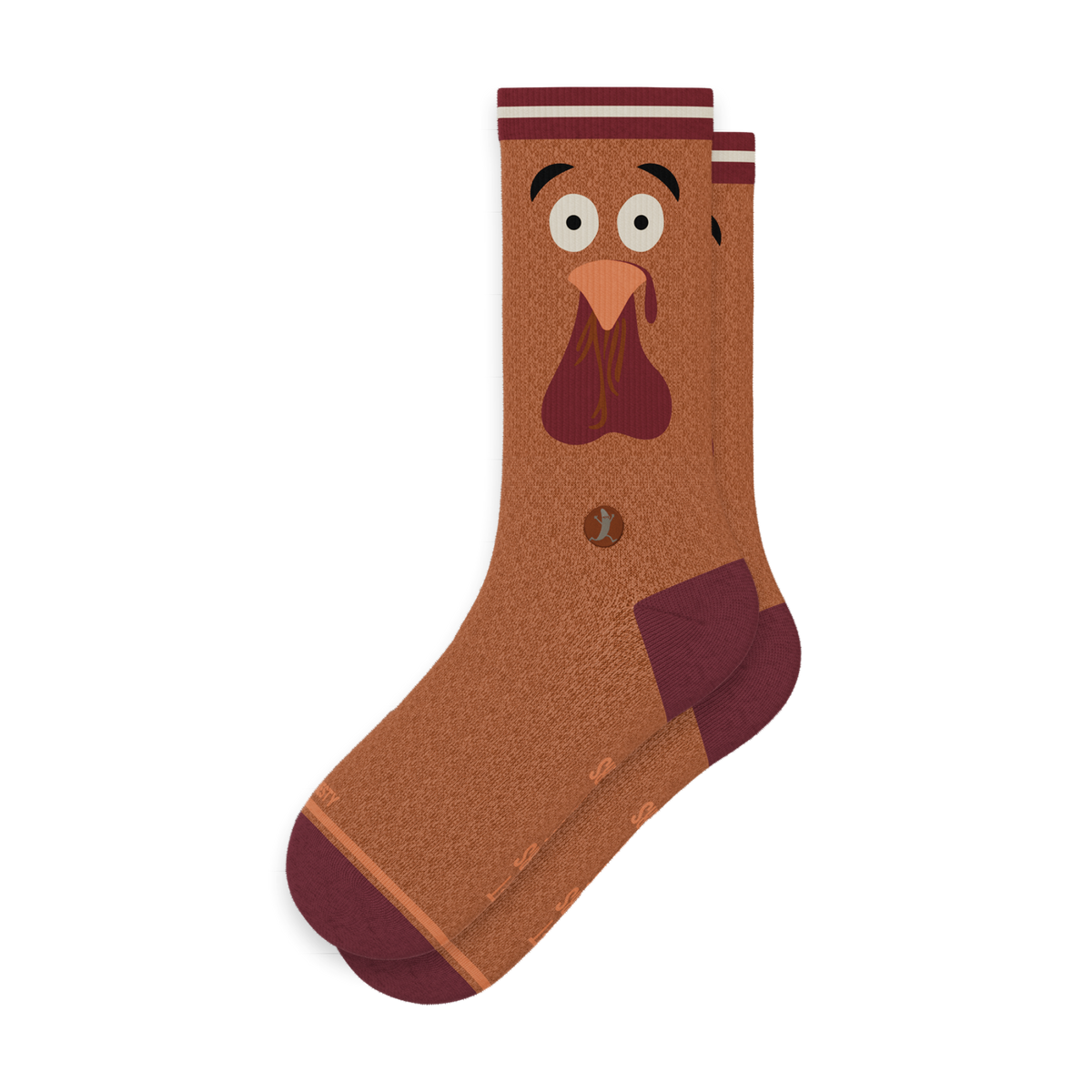 The No Leftovers | Thanksgiving Turkey Heel Hammock™ Crew Socks - Shinesty