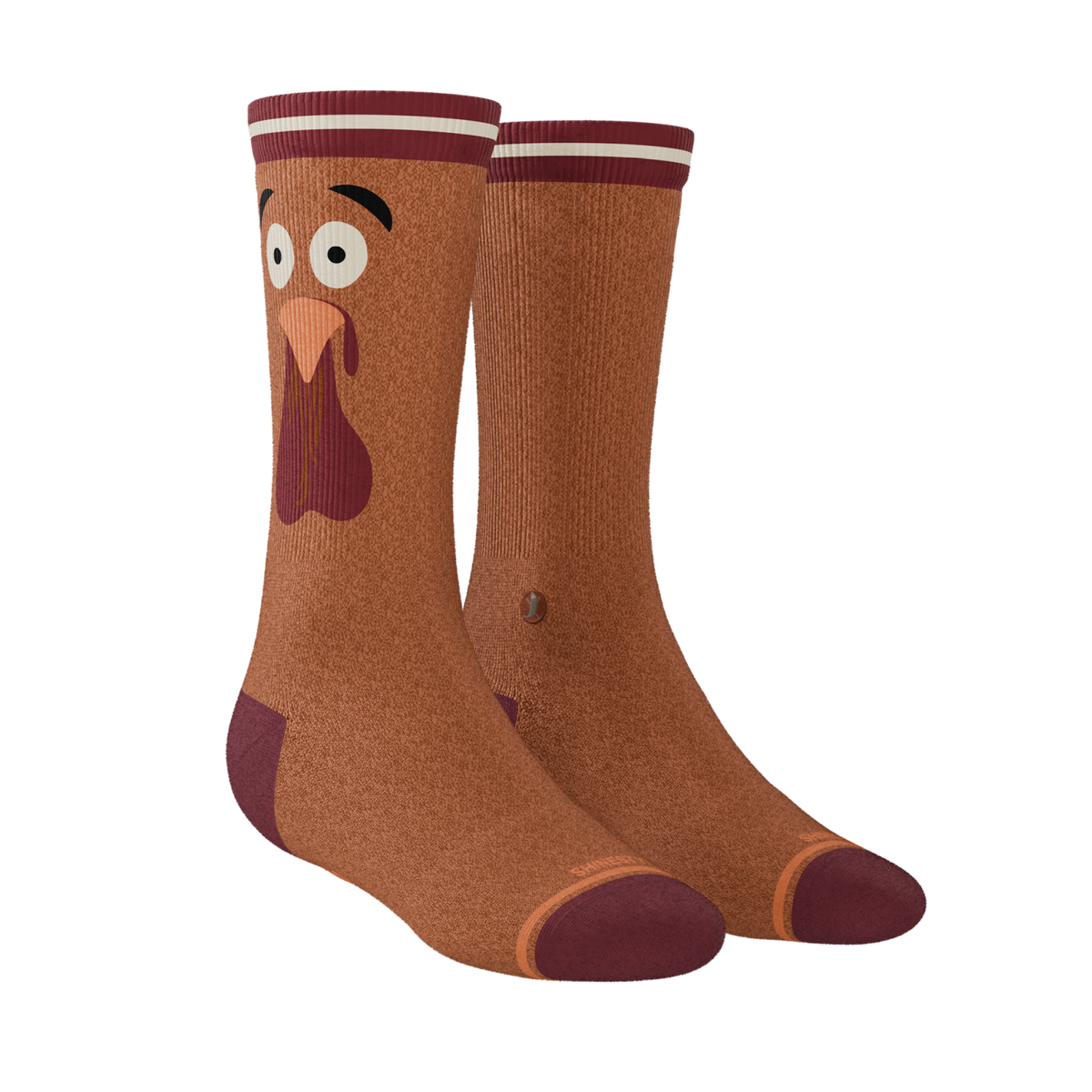 The No Leftovers | Thanksgiving Turkey Heel Hammock™ Crew Socks - Shinesty