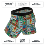 The North Pole Postage | Christmas Stamps Ball Hammock® Pouch Underwear - Shinesty