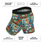 The North Pole Postage | Christmas Stamps Ball Hammock® Boxer - Long Leg - Shinesty