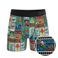 The North Pole Postage | Christmas Stamps Ball Hammock® Pouch Underwear With Fly - Shinesty