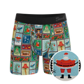 The North Pole Postage | Christmas Stamps Ball Hammock® Pouch Underwear With Fly - Shinesty