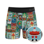 The North Pole Postage | Christmas Stamps Ball Hammock® Pouch Underwear With Fly - Shinesty