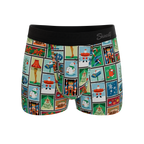 The North Pole Postage | Christmas Stamps Ball Hammock® Pouch Trunks Underwear - Shinesty