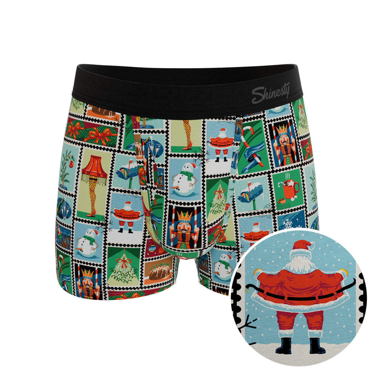 The North Pole Postage | Christmas Stamps Ball Hammock® Pouch Trunks Underwear