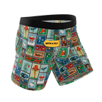 The North Pole Postage | Christmas Stamps Ball Hammock® Pouch Underwear With Fly - Shinesty