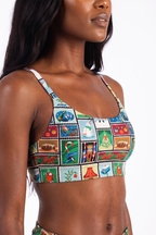 The North Pole Postage | Christmas Stamps Boob Hammock™ Scoop Bralette - Shinesty