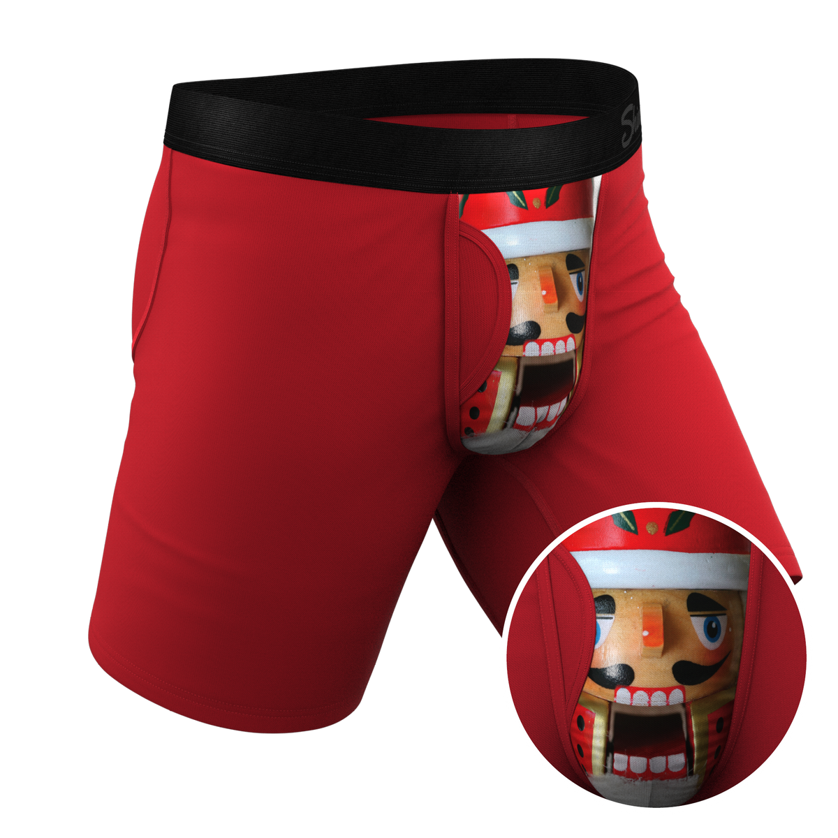 The Nutcrack-Him | Nutcracker Christmas Ball Hammock® Boxer - Long Leg - Shinesty