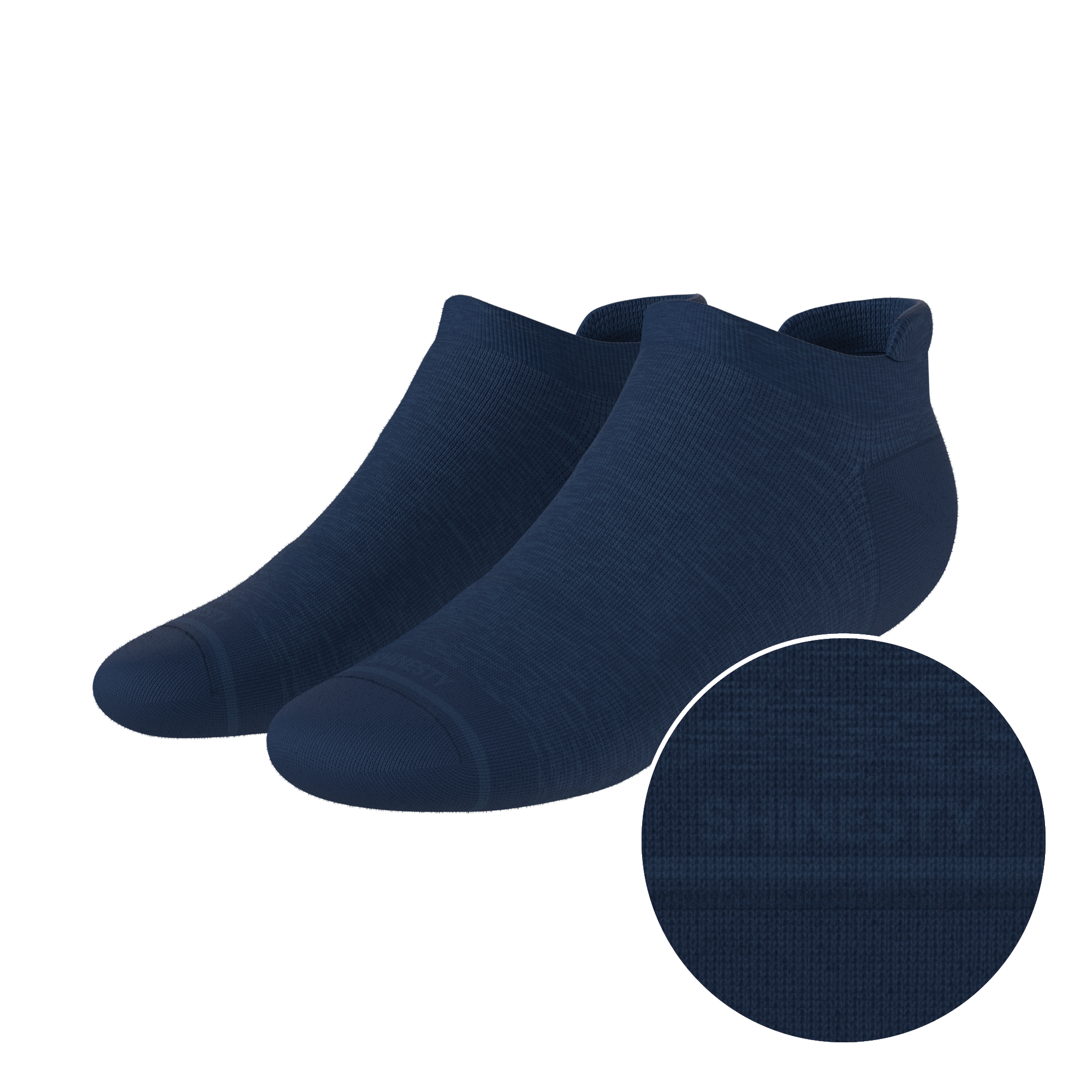 The Ocean Blue | Chambray Heather Heel Hammock™ Ankle Socks - Shinesty