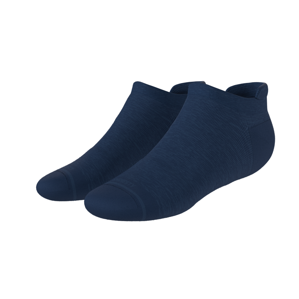 The Ocean Blue | Chambray Heather Heel Hammock™ Ankle Socks - Shinesty