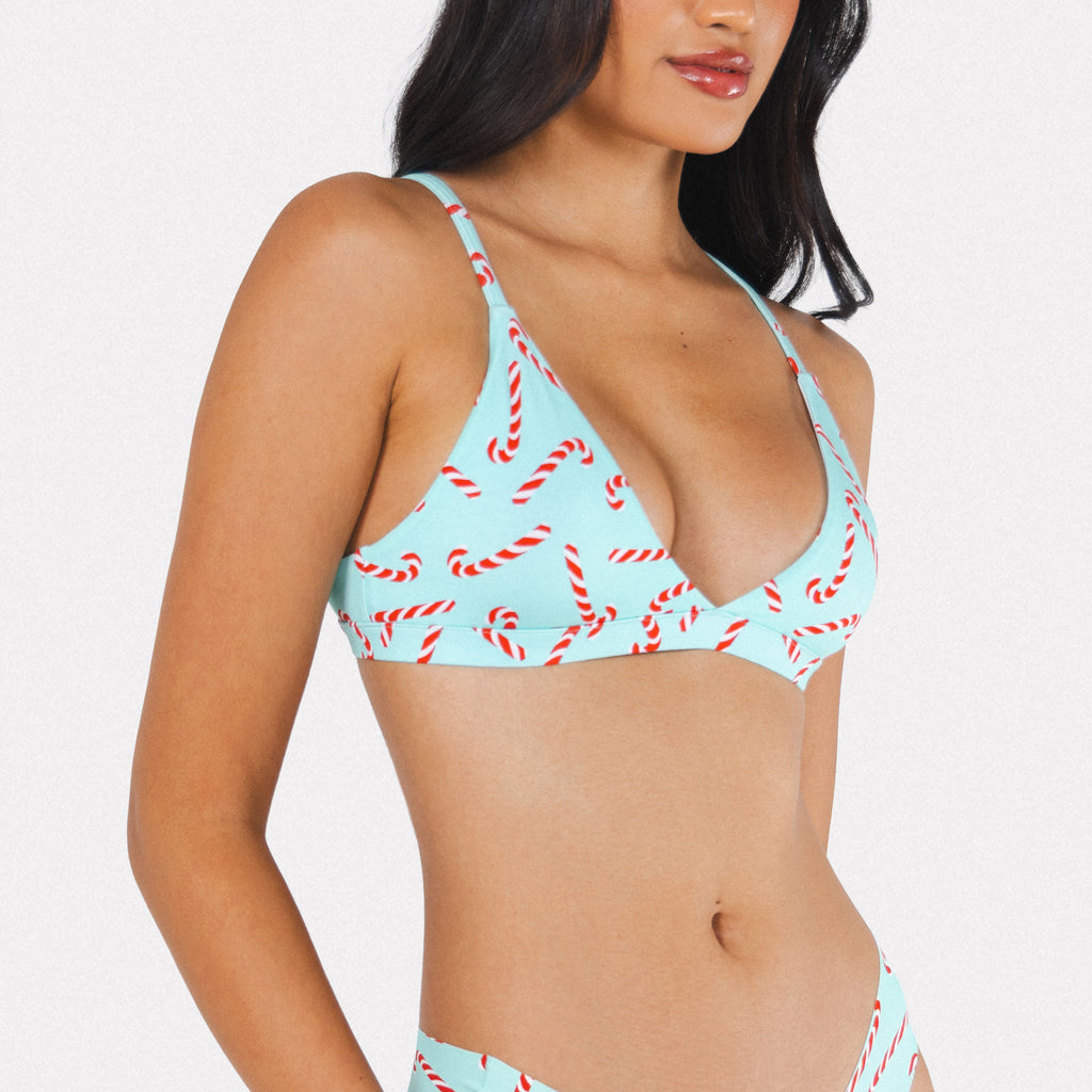 The Peppermint Pimp Canes | Candy Cane Boob Hammock™ Triangle Bralette - Shinesty