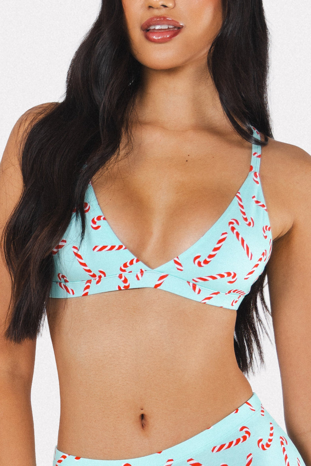 The Peppermint Pimp Canes | Candy Cane Boob Hammock™ Triangle Bralette - Shinesty