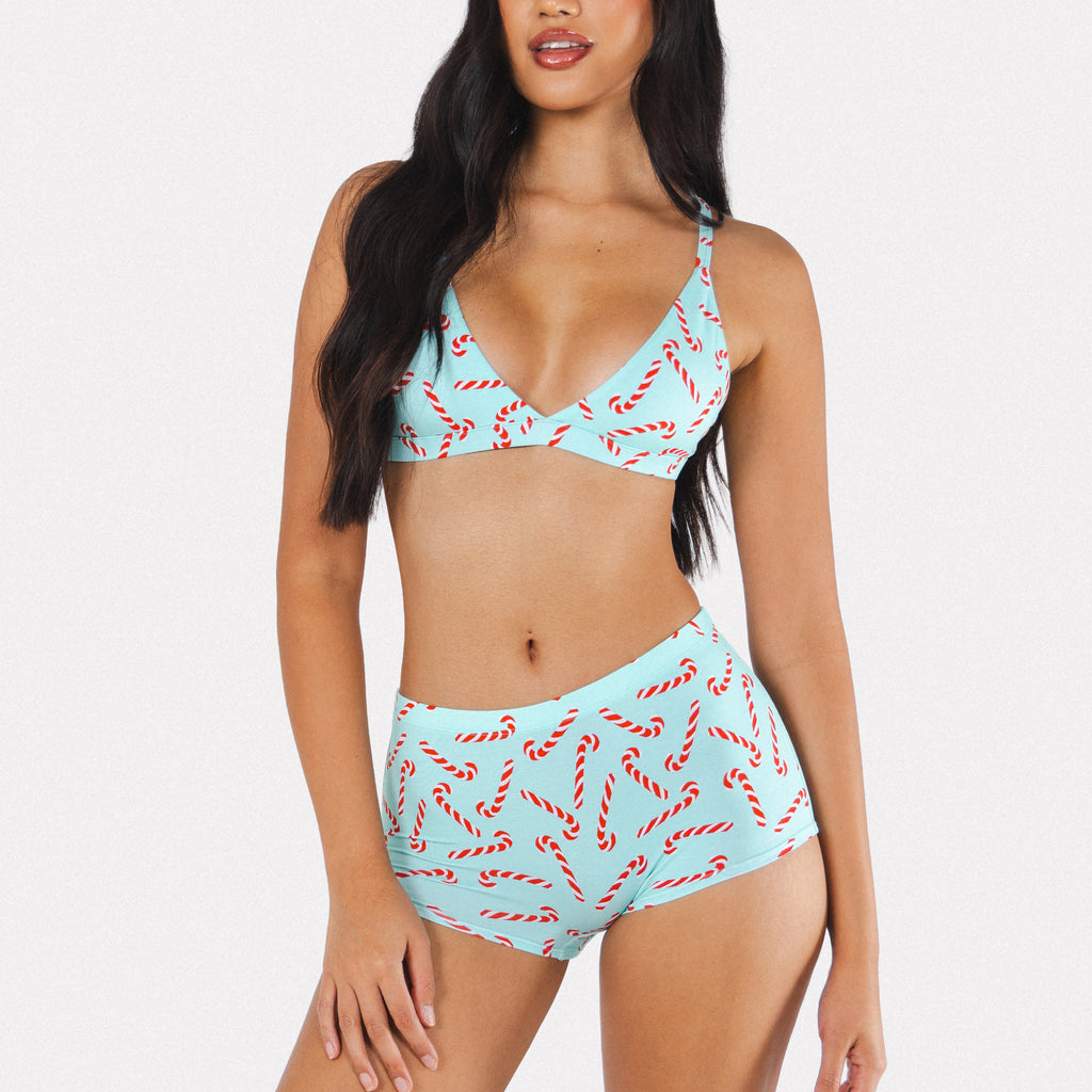 The Peppermint Pimp Canes | Candy Cane Modal Boyshort Underwear - Shinesty