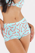 The Peppermint Pimp Canes | Candy Cane Modal Boyshort Underwear - Shinesty