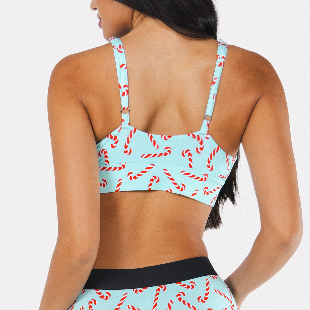 The Peppermint Pimp Canes | Candy Cane Boob Hammock™ Scoop Bralette - Shinesty