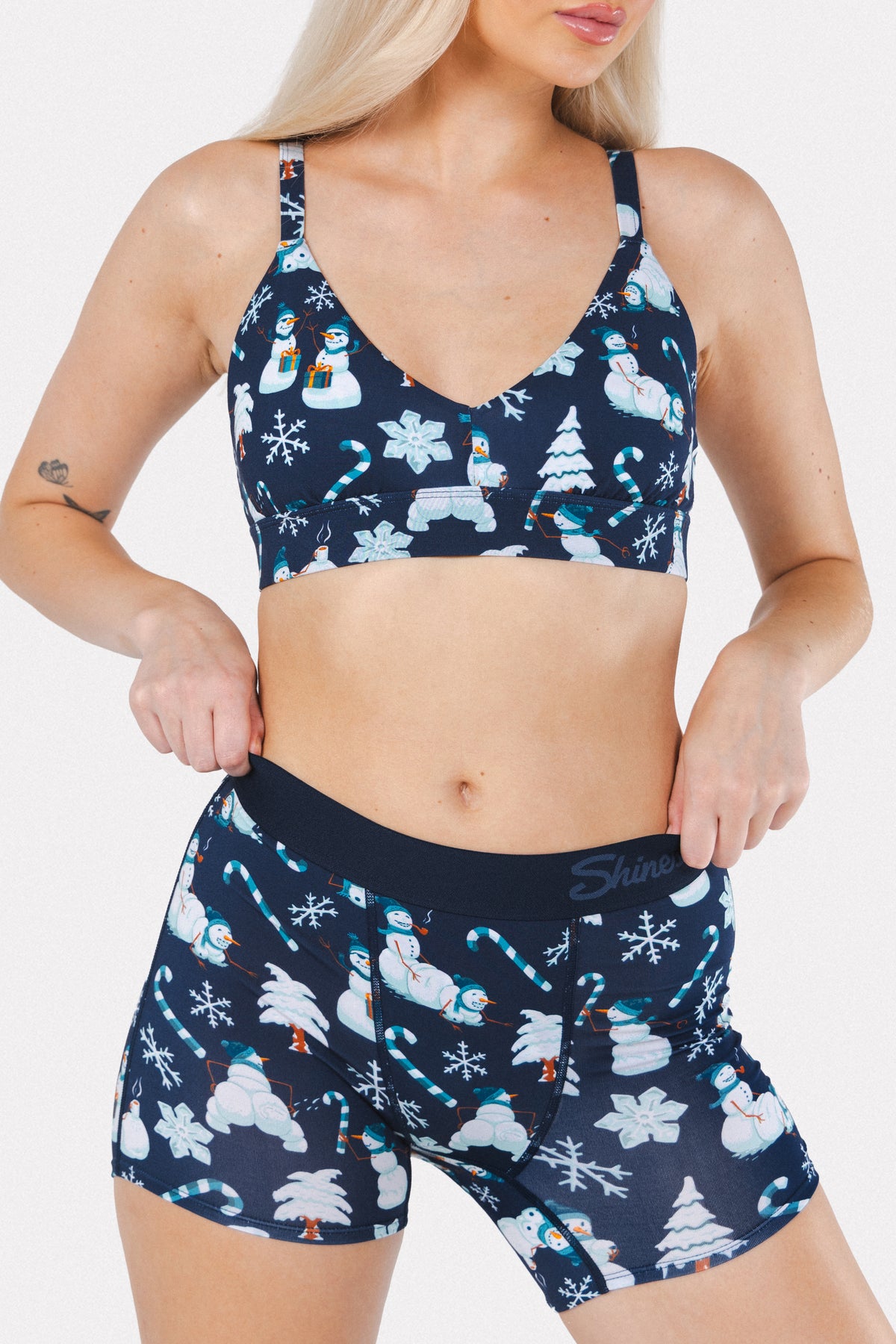 The Big Blizzard | Naughty Snowmen Women’s Boxers - Shinesty