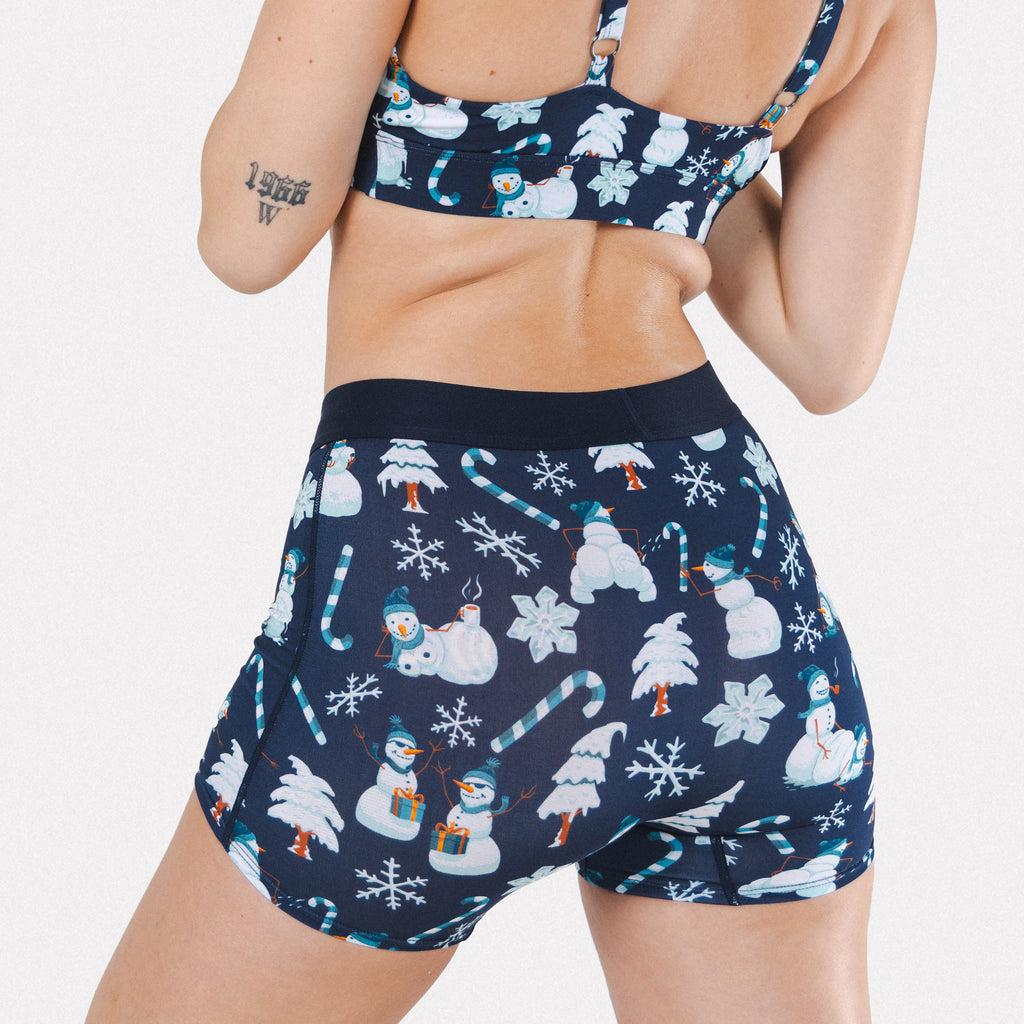 The Big Blizzard | Naughty Snowmen Women’s Boxers - Shinesty
