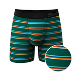 The Old Schooler | Retro Green Stripe Ball Hammock® Pouch Underwear - Shinesty