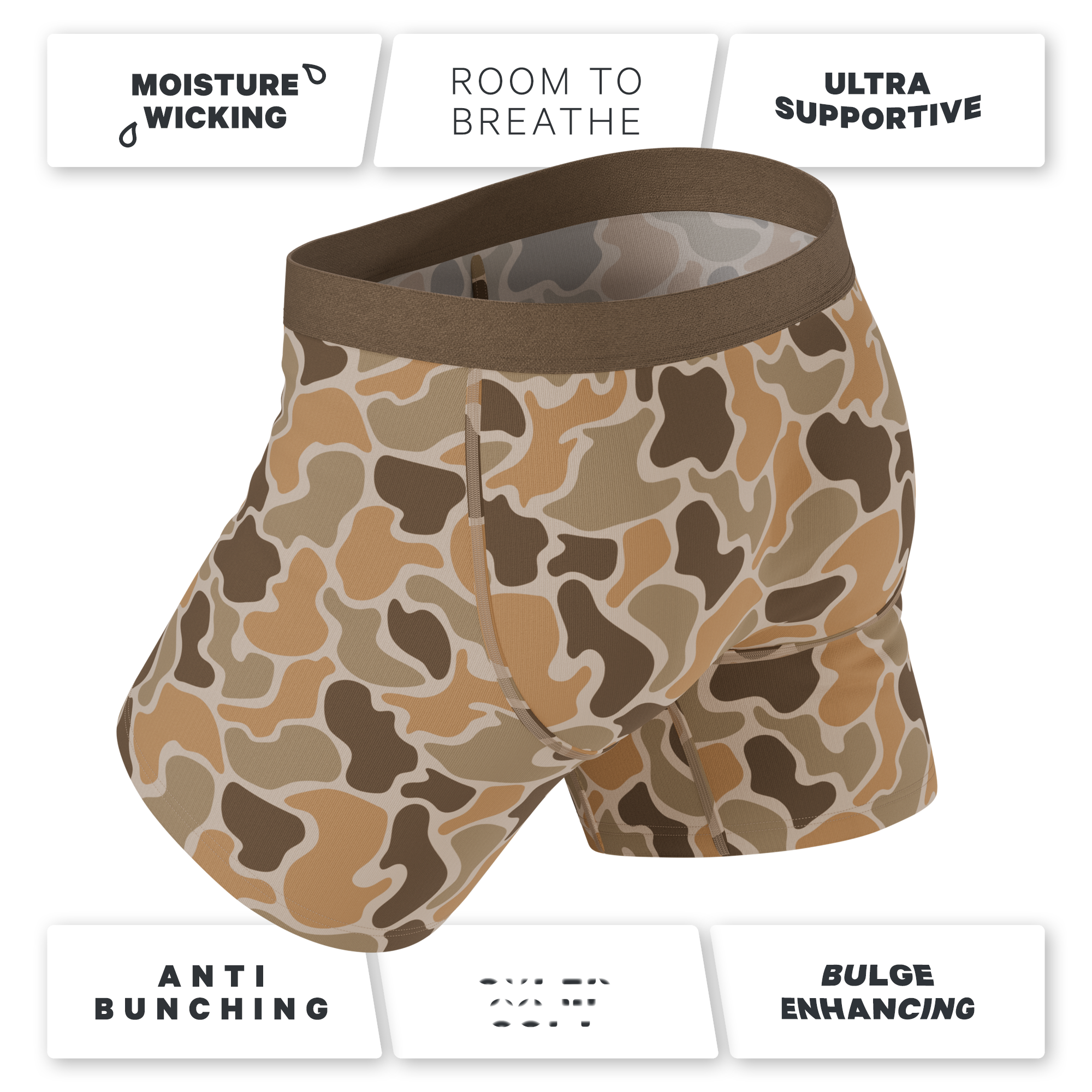 The Out Of Sight | Light Duck Camo Ball Hammock® Pouch Underwear - Shinesty