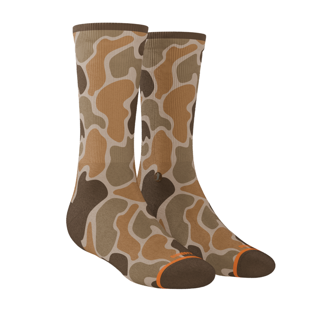 The Out Of Sight | Light Duck Camo Heel Hammock™ Crew Socks - Shinesty